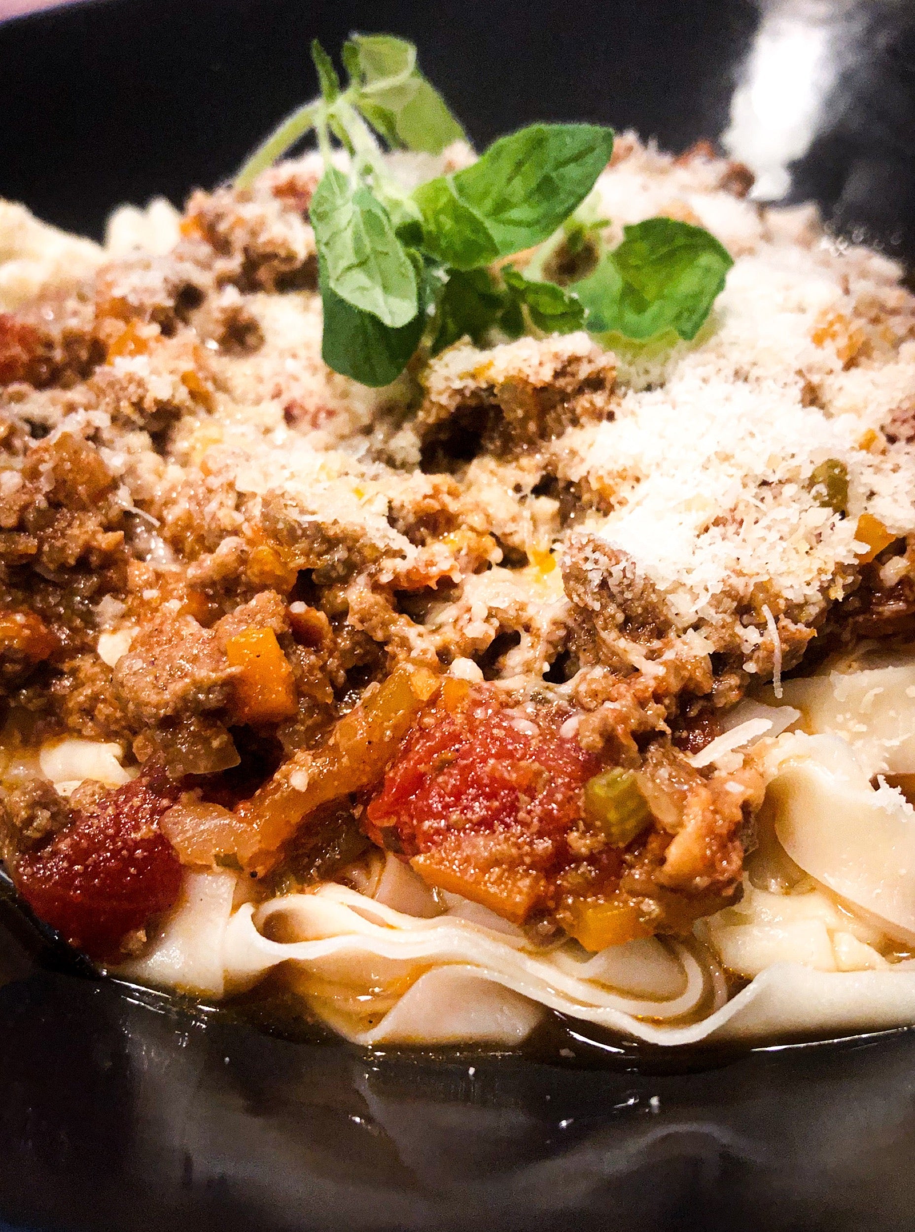 Homemade pasta with slow-cooked Bolognese and spent grain flour | spent grain flour recipes