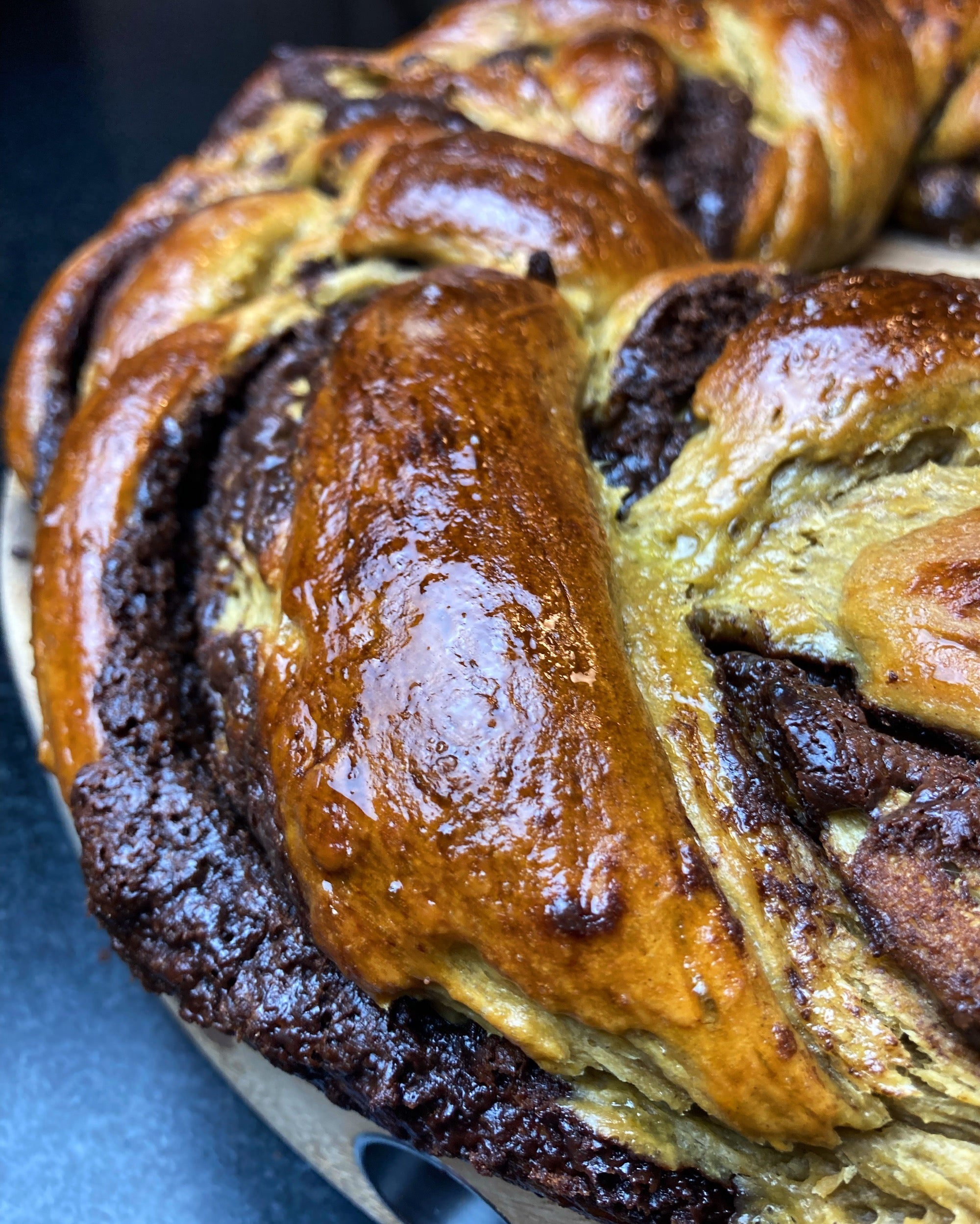 Lucia Chocolate Wreath with 01 Pilsner Spent Grain Flour